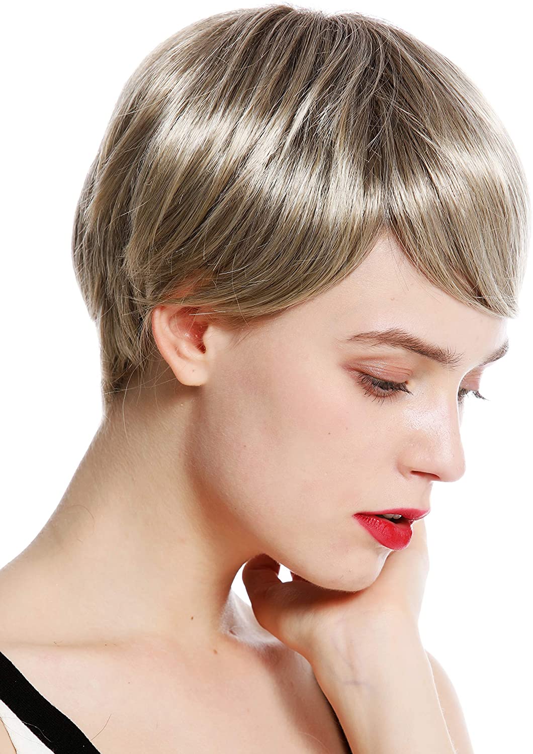 WIG ME UP - VK-32-18T22 quality women's wig very short boyish parting parted light brown highlights blonde highlighted - Image 3