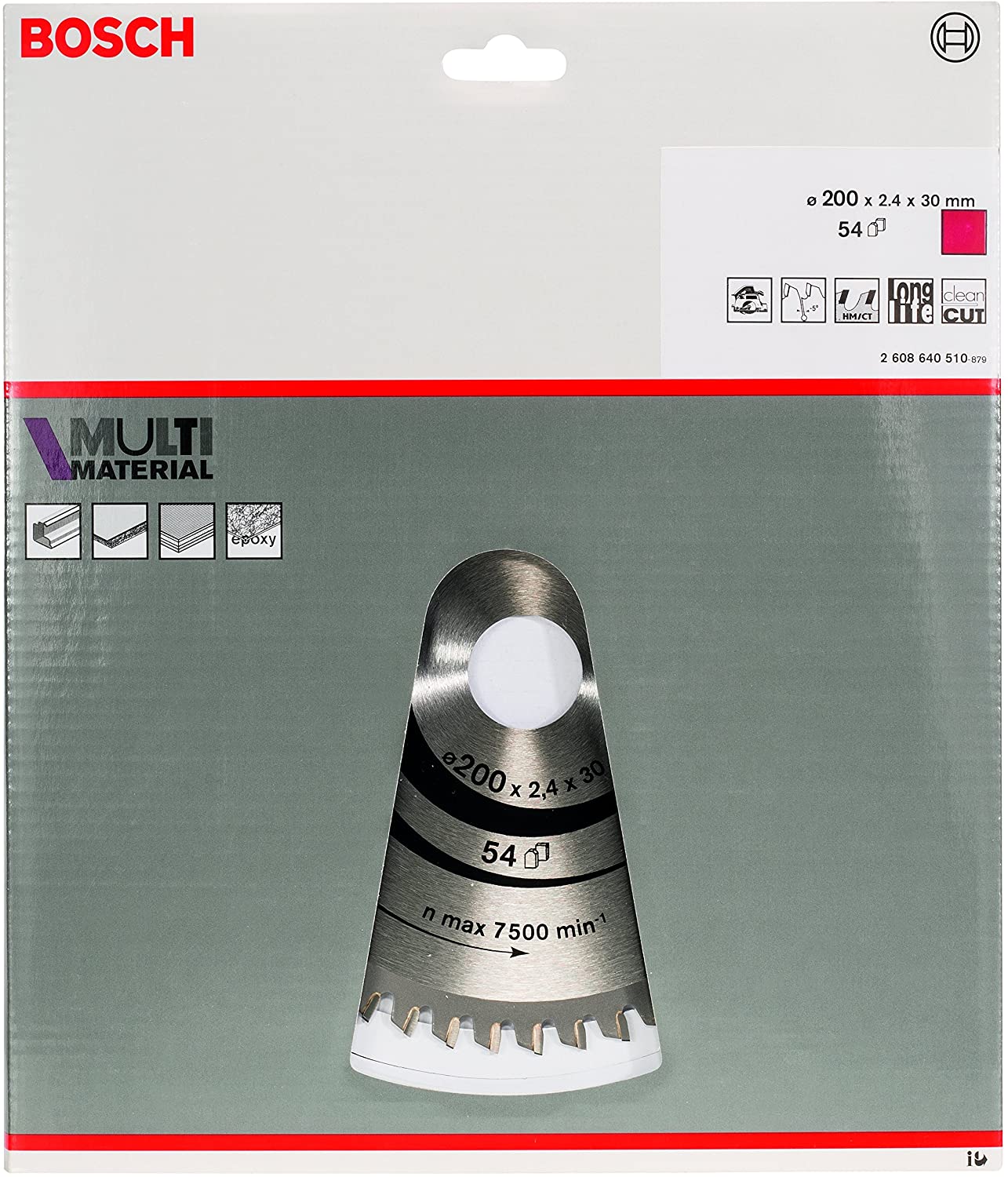Bosch 1x PRO Multi Material Circular Saw Blade for Corded Hand-Held Saws (for Aluminium Plastics, diameter mm - Image 2