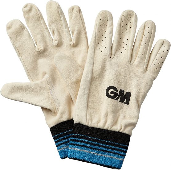 GM Men Full Chamois Leather Inner Gloves - Blue, Mens