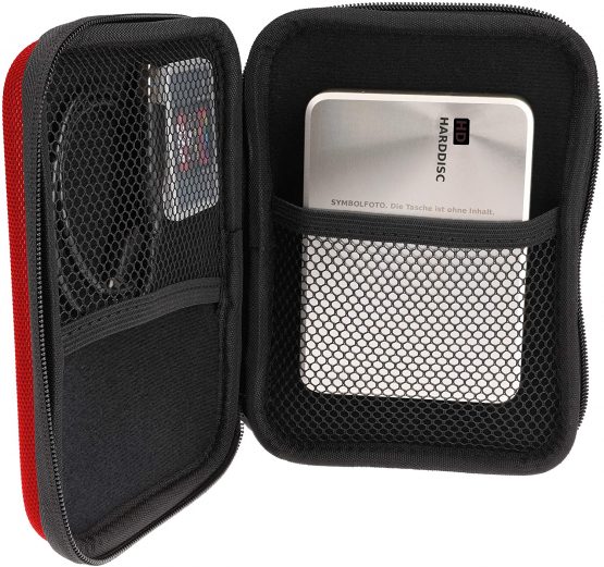 mumbi External Hard Drive Case up to 6.35 cm / 2.5 Inches Red - Image 2