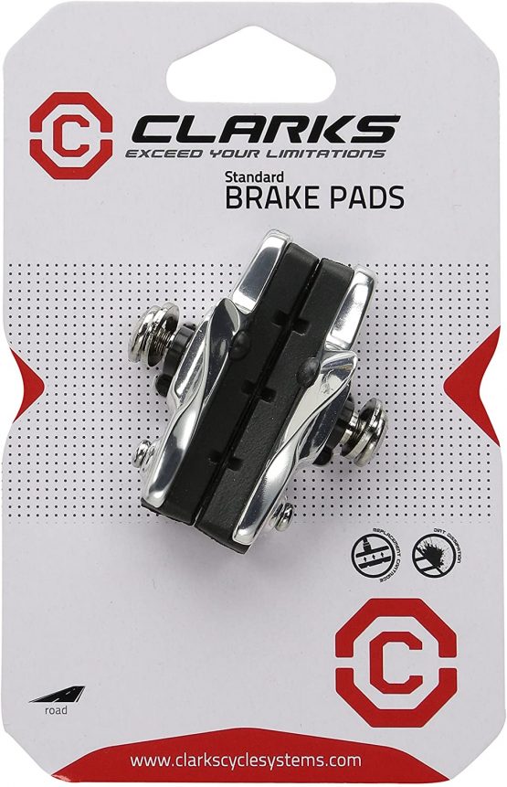 Clarks Men's Road Bike Brake Pad with Holder-Grey, 5.2 cm
