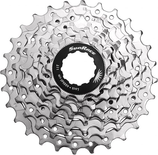 SunRace CSR86 8-Speed Nickel Plated Cassette