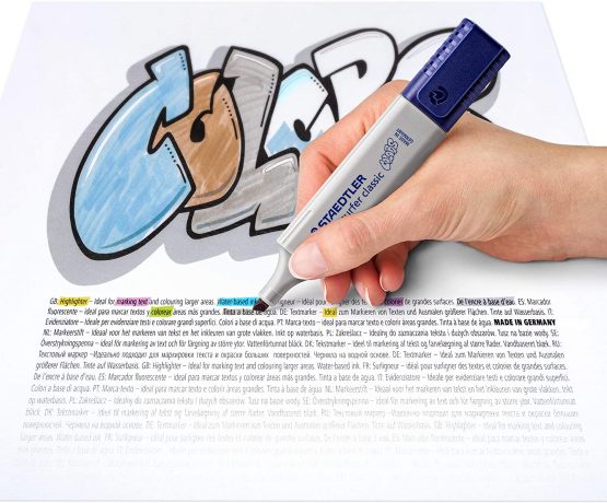 STAEDTLER Textsurfer Classic 364 Highlighter, High Quality Made in Germany, with Large Ink Reservoir for Extra Long Marking Performance, Case with 4 Colours, Vintage 364 CWP4 - Image 4