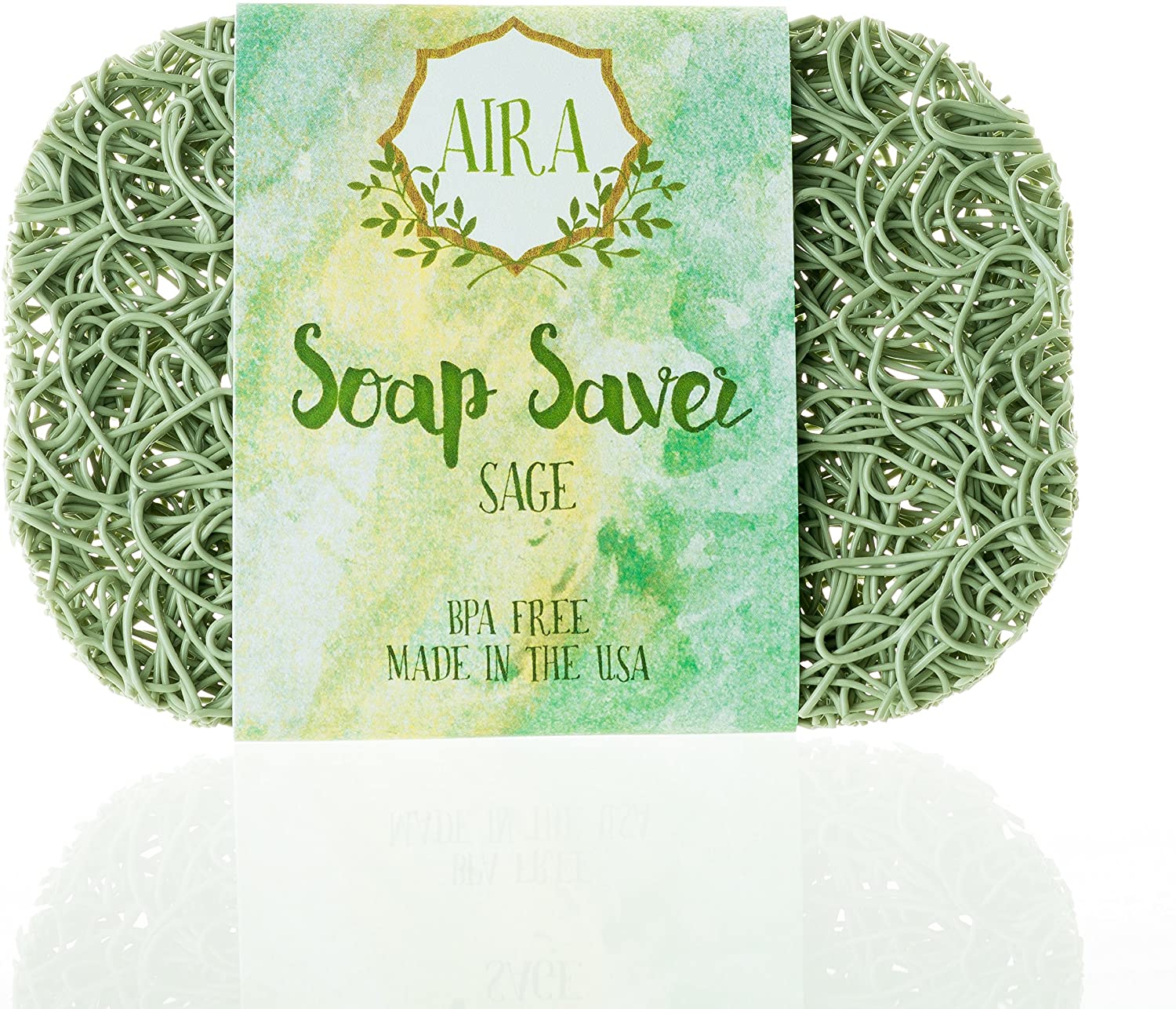 Aira Soap Saver, Soap Dish & Soap Holder Accessory, REACH Compliant & Plant Based BPA Free Shower & Bath Soap Holder