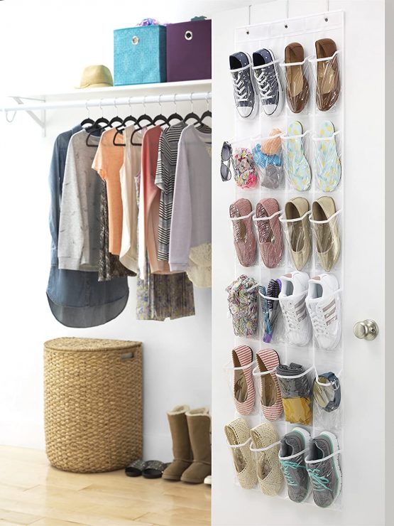Whitmor Crystal Clear Over The Door Shoe Organizer - Image 2