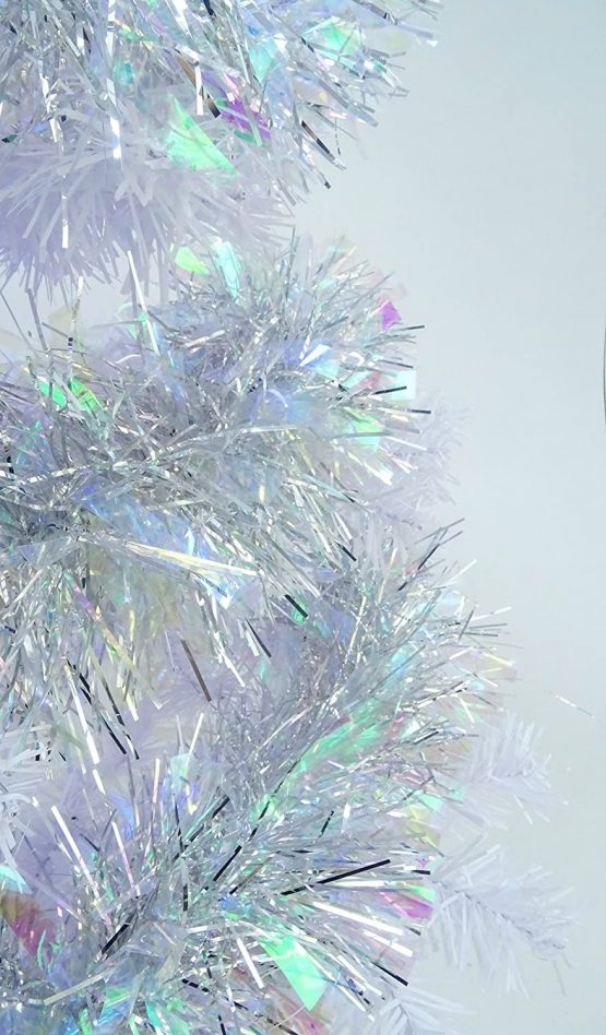 Christmas Concepts® 3m Christmas Tinsel - Christmas Decoration Tinsel (SILVER AND IRIDESCENT) - Image 4