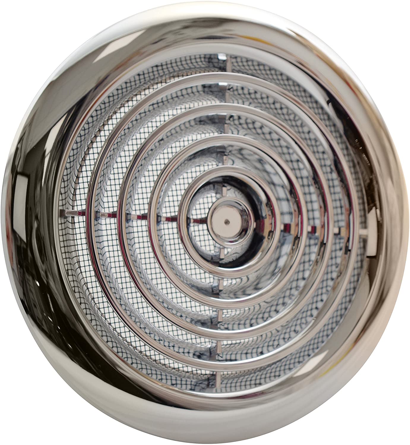 Blauberg UK DPR 100 CHROME Internal Ventilation Grille Round Chrome 4" 100mm, Internal Ventilation Grille Chrome - 100mm