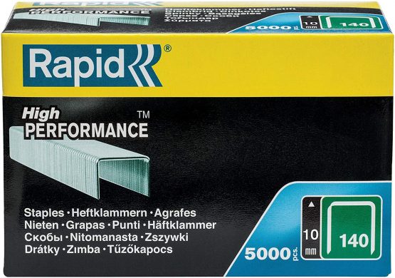 Rapid High Performance Staples, No.140, Leg Length 10 mm, 11910711 - 5000 Pieces