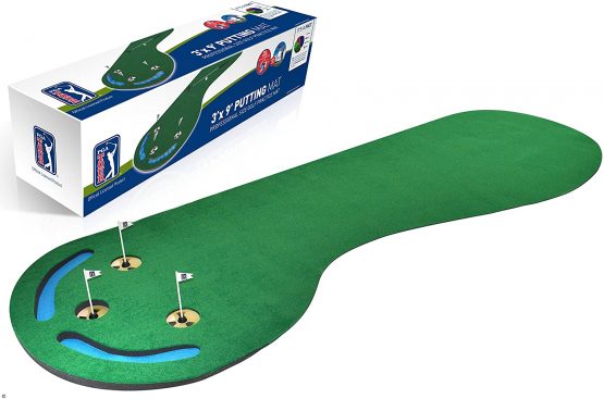 PGA Tour Three Hole Putting Mat - 3 x 9 Feet