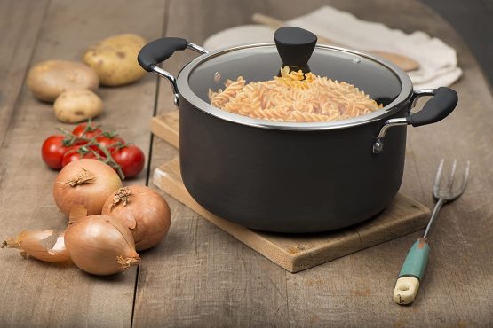 Zinel 4150 Hard Anodised Non-Stick Casserole, Grey, 20 cm - Image 2