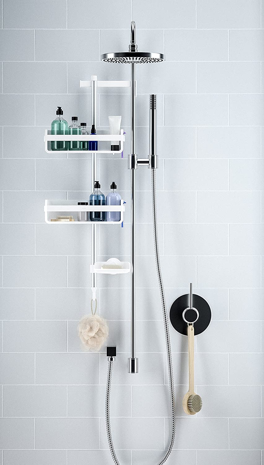 Umbra Flipside Flex Pole Shower Caddy, Adjustable Shower Caddy with
