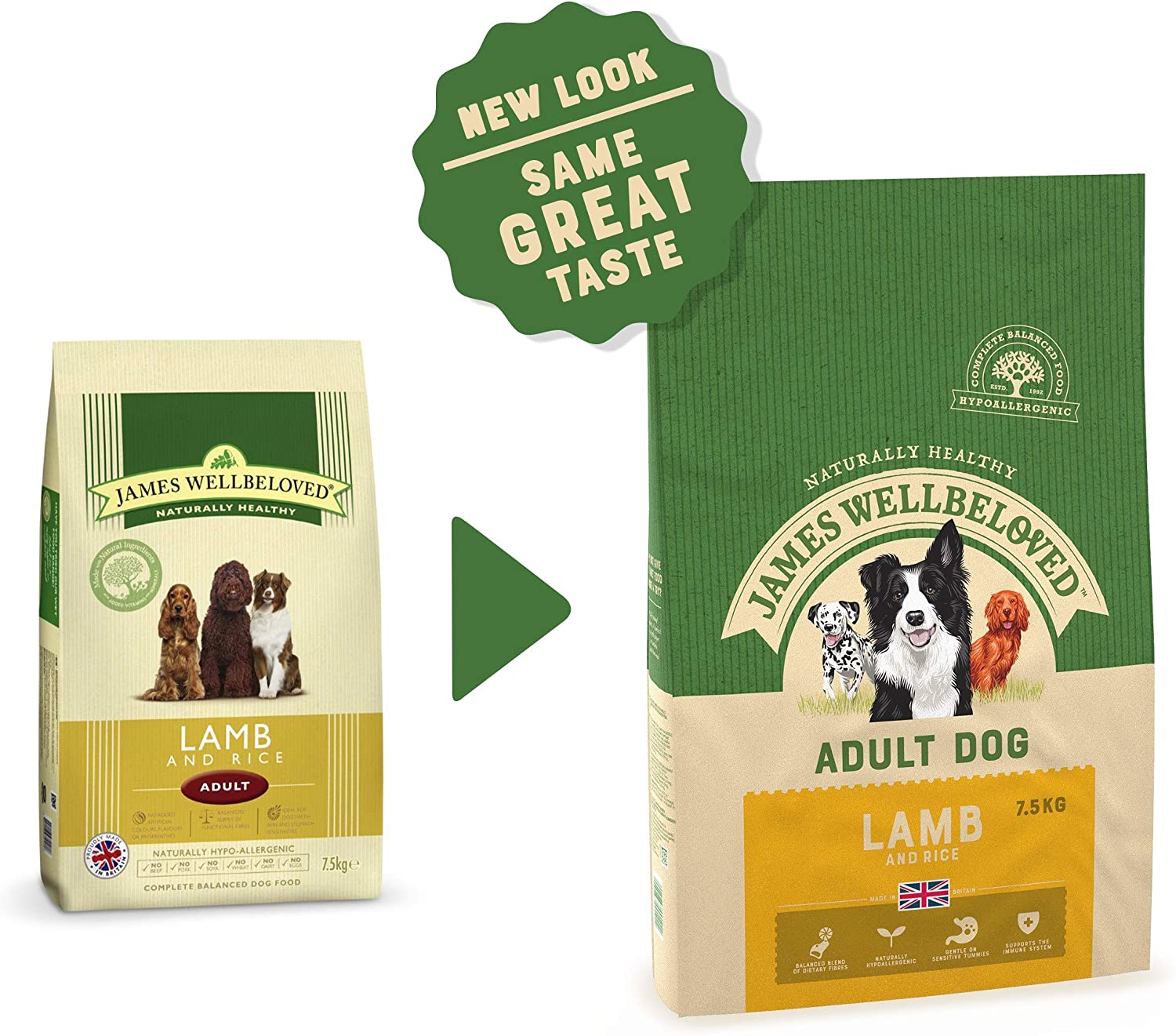 James Wellbeloved Complete Dry Adult Dog Food Lamb and Rice, 7.5 kg, Brown, 7.5 kg (Pack of 1) - Image 2