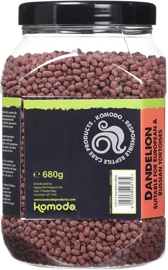 Komodo Complete Holistic Tortoise Diet, Dandelion 680 g tub - Image 2