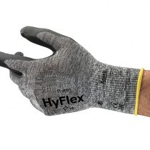 Ansell HyFlex 11-801 Professional Work Gloves, Mechanical Gloves with Improved Grip, Patented Comfort Technology, Multi-Purpose Gloves, Assembly, Mechanics, Men Women, Grey, Size XL (12 Pairs)