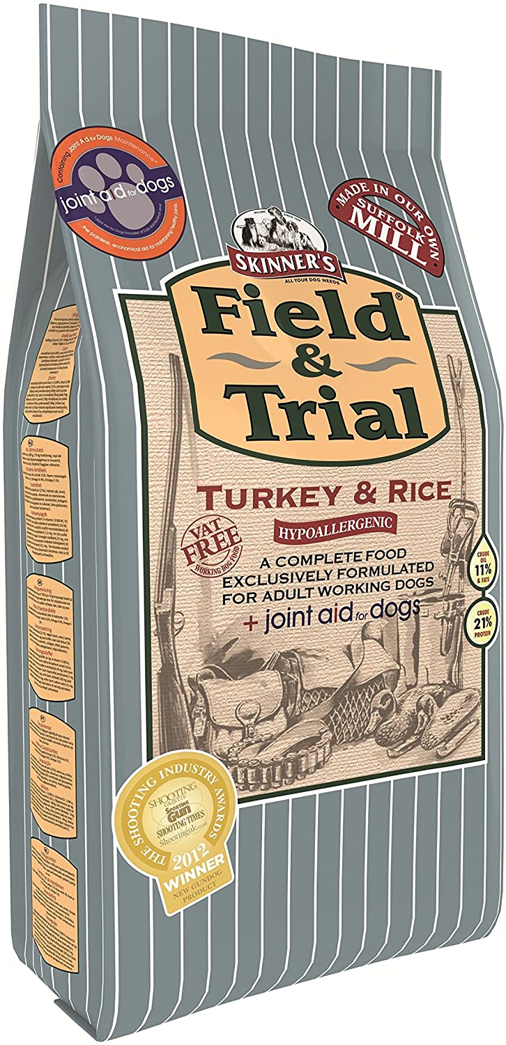 Skinners Field & Trial Complete Dry Working Dog Food Turkey and Rice + Joint Aid, 2.5 kg, 2.5 kg (Pack of 1)