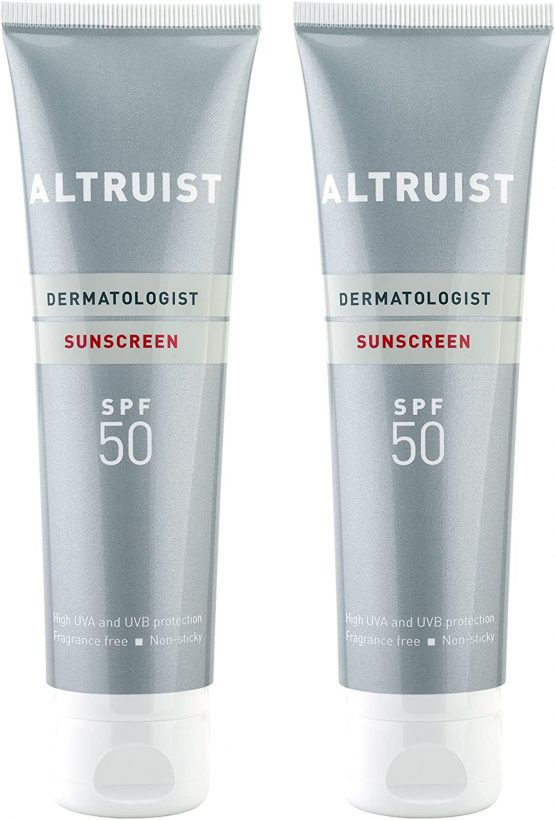 ALTRUIST. Dermatologist Sunscreen SPF 50 – Superior 5-star UVA protection by Dr Andrew Birnie, suitable for sensitive skin - 2 x 100 ml