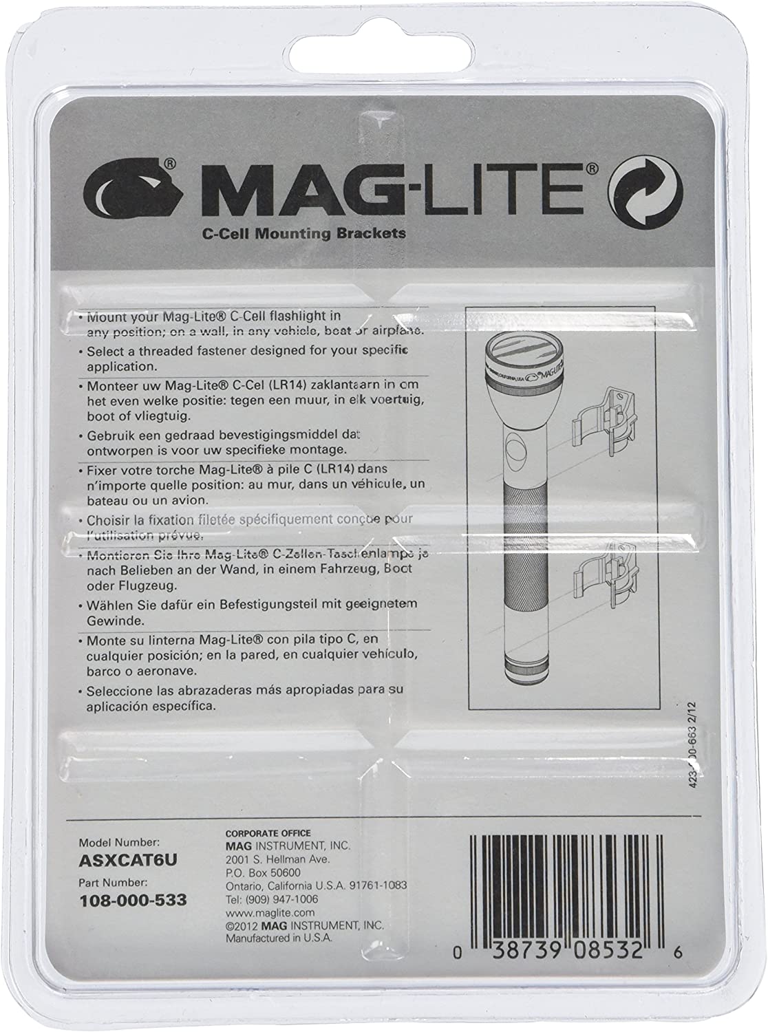 Maglite ASXCAT6U - Fixing Forks for Torches Black, C-Cell - Image 3