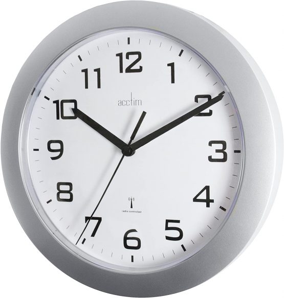Acctim 74367 Peron Radio Controlled Wall Clock, Silver - Image 3