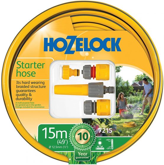 Hozelock 7215P0000 Starter Hose Set 15m, Yellow