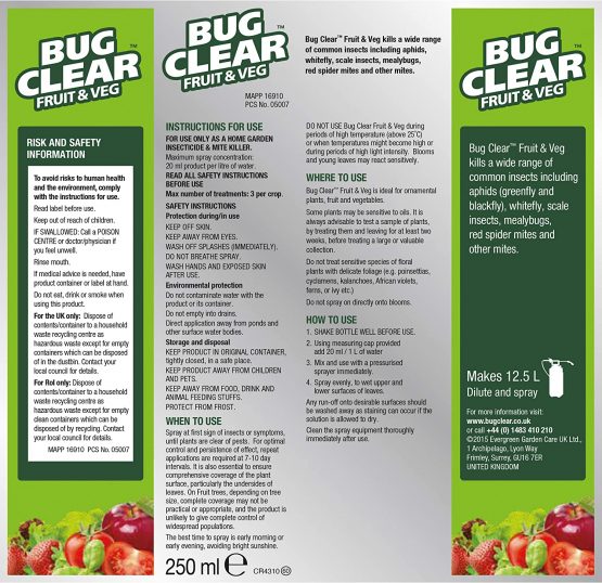 Bug Clear for Fruit & Veg, Concentrate, 250 ml - Image 2