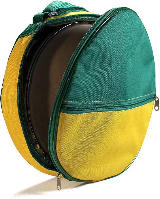 Heavy Duty Holder Bag for Pandeiro Drum Tambourine Samba Brasil Music Instruments 10" - Green/Yellow