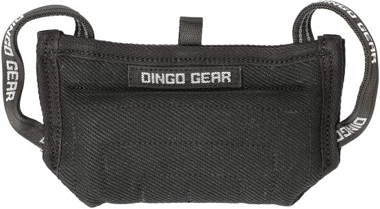 DINGO GEAR Mini Bite Pillow Handmade Wedge with 3 Handles for Dog Bite Training Very Soft Nylcot, Black S00525
