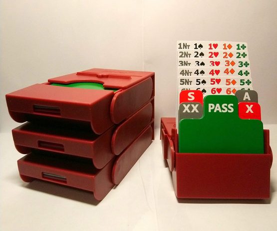 Bid Pal Bridge Bidding Boxes set of 4 (Red) - Image 2
