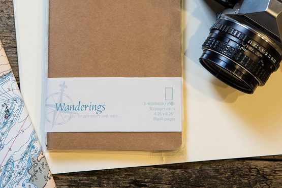 Wanderings Traveler's Notebook Inserts - Blank Paper - Set of 3 - Journal Refills For Leather Travel Journals, Diary and Planners - 8.25 x 4.25 Inch (21cm x 11cm) - Image 2