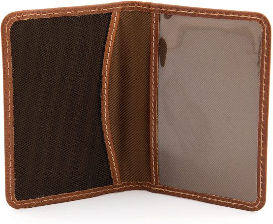 Leather Travel Pass/Oyster Card Holder with Contrast Stitching by 1642 - Image 2