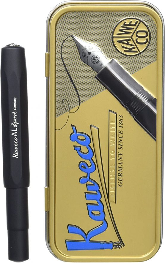 Kaweco AL Sport Black Gel/Ballpoint Pen Including 0.7 mm Rollerball Pen Refill for Left-Handers and Right-Handers in Classic Design with Ceramic Ball I Gel Roller 13.5 cm - Image 2