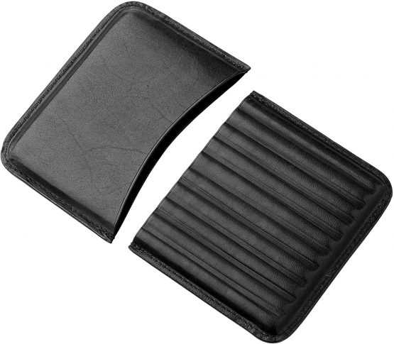 GERMANUS Cigarette Case Leather Black for 10 Cigarillos or Cigarettes - Image 2