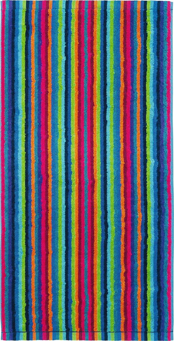 Cawö Life Style Striped Hand Towel Duschtuch 70x140 cm multicolor dunkel