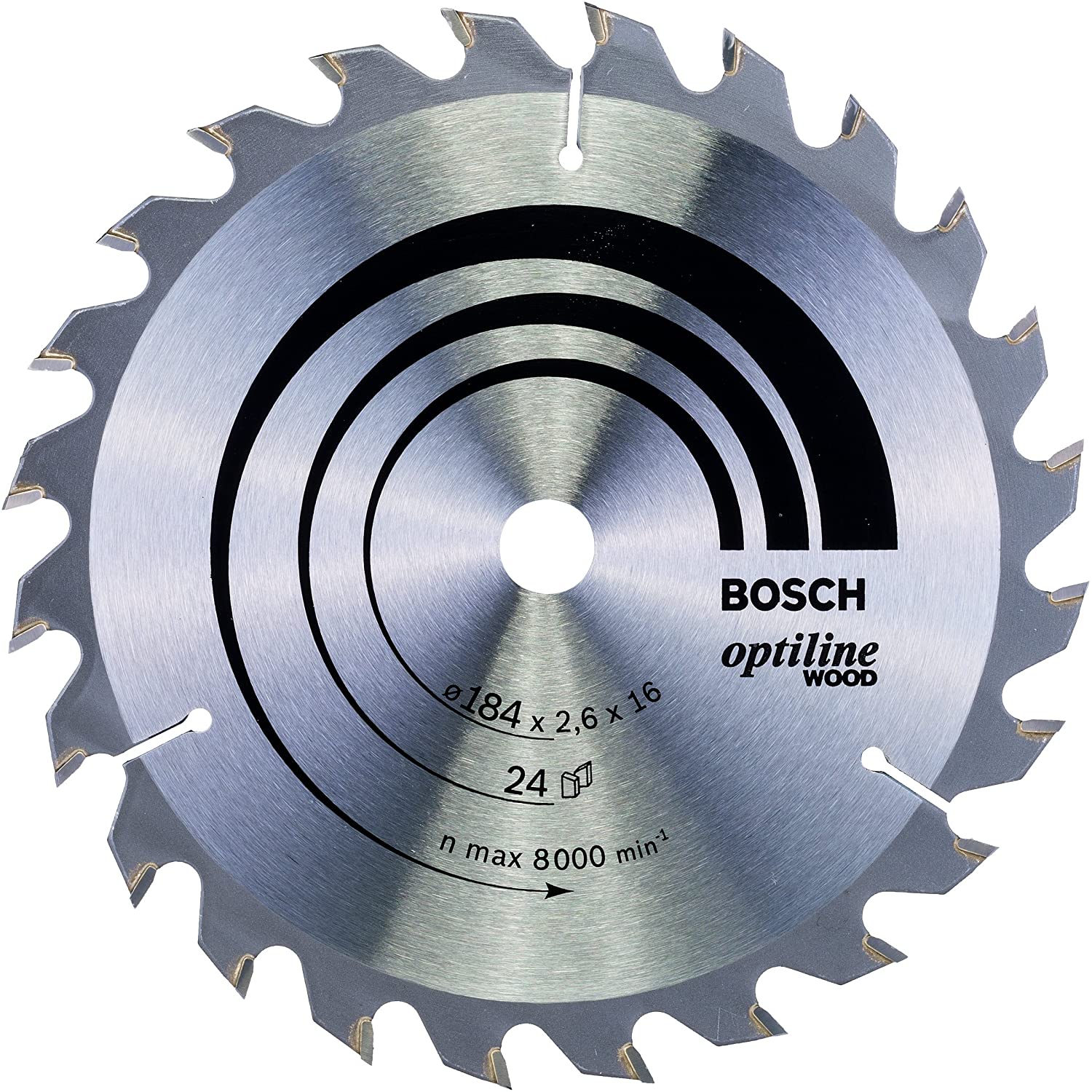 Bosch 1x PRO Wood Circular Saw Blade for Corded Hand-Held Circular Saws (for Softwood Hardwood, diameter mm