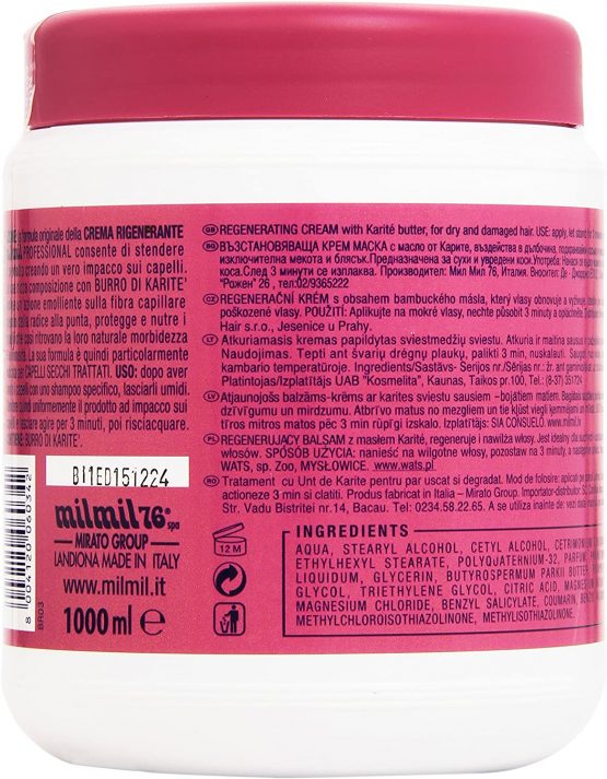 Mil Mil Burro Di Karite Maschera 1000 ml Hair Products - Image 3