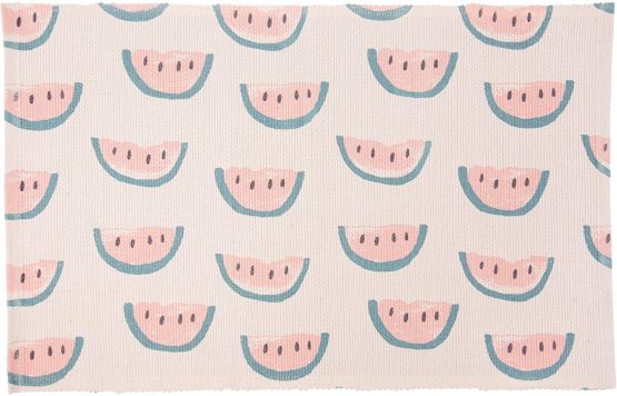 LUUK LIFESTYLE Rug with melon print, 60x90 cm, Ideal for bathroom, hall, living room, youth room, nursery, gift - Image 2