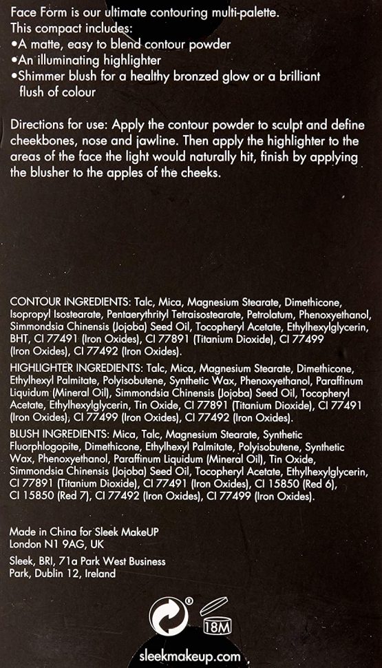 Sleek MakeUp Face Form Contour Palette Light, 0.02 Kg - Image 3