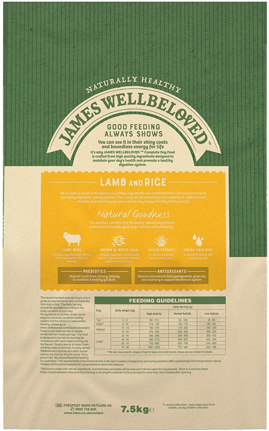 James Wellbeloved Complete Dry Adult Dog Food Lamb and Rice, 7.5 kg, Brown, 7.5 kg (Pack of 1) - Image 4