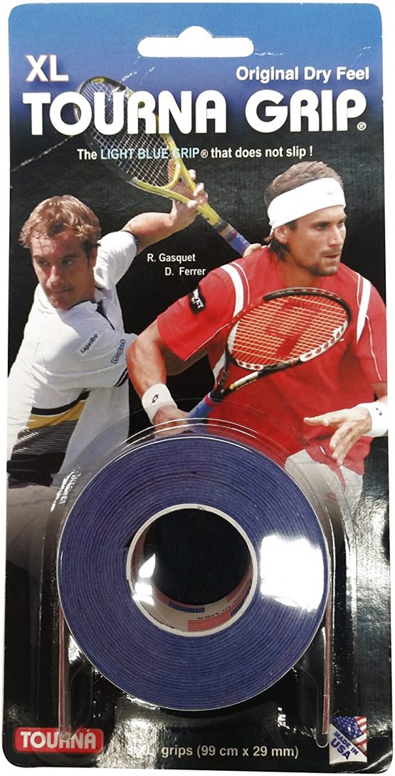 Unique Tourna Racket Grip Roll, Blue, 3 X Xl Grips