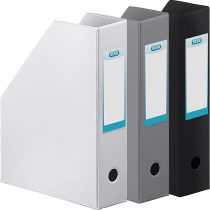 Elba Color Life Urban Set of 3 PVC Magazine Files 7 cm Spine White/Grey/Black