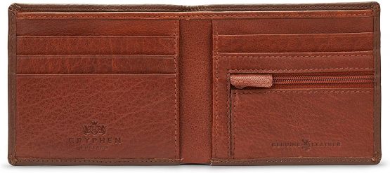Gryphen Men's RFID Blocking Genuine Leather Wallet (Brown) - Image 3