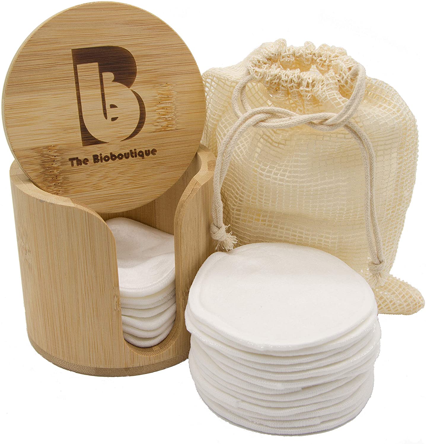 Bamboo Cotton Pads by The Bioboutique 20 Pack Soft Bamboo Terry and