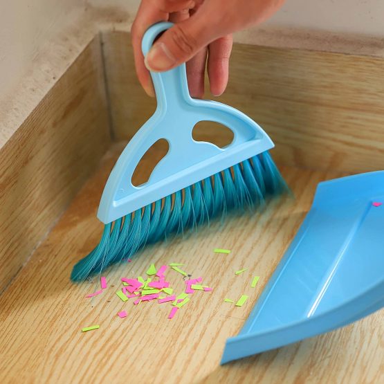 MaoXinTek Dustpan and Brush Set, Broom and Dustpan mini Multifunction Broom Hand Brush for Desk Bed Keyboard Computer Host Cabinet and Kids Toys,Random Color - Image 3