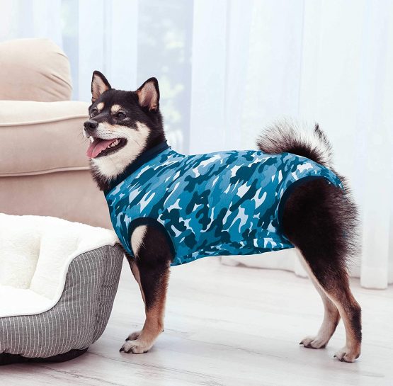 Suitical Recovery Suit Dog, XX-Large, Blue Camouflage - Image 2