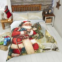 Rapport St. Nicholas Christmas Duvet Cover Bed Set, Polyester-Cotton, Multi, Single