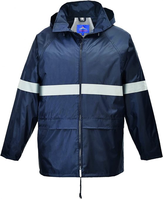 Portwest F440NARL Classic IONA Rain Jacket, Regular, Large, Navy