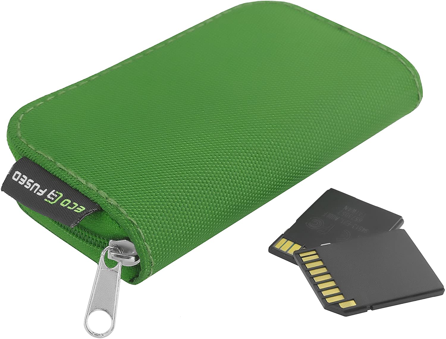 Eco-Fused Memory Card Case - Fits up to 22x SD, SDHC, Micro SD, Mini SD and 4X CF - Holder with 22 Slots (Green) - Image 3