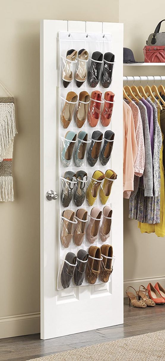 Whitmor Crystal Clear Over The Door Shoe Organizer - Image 3