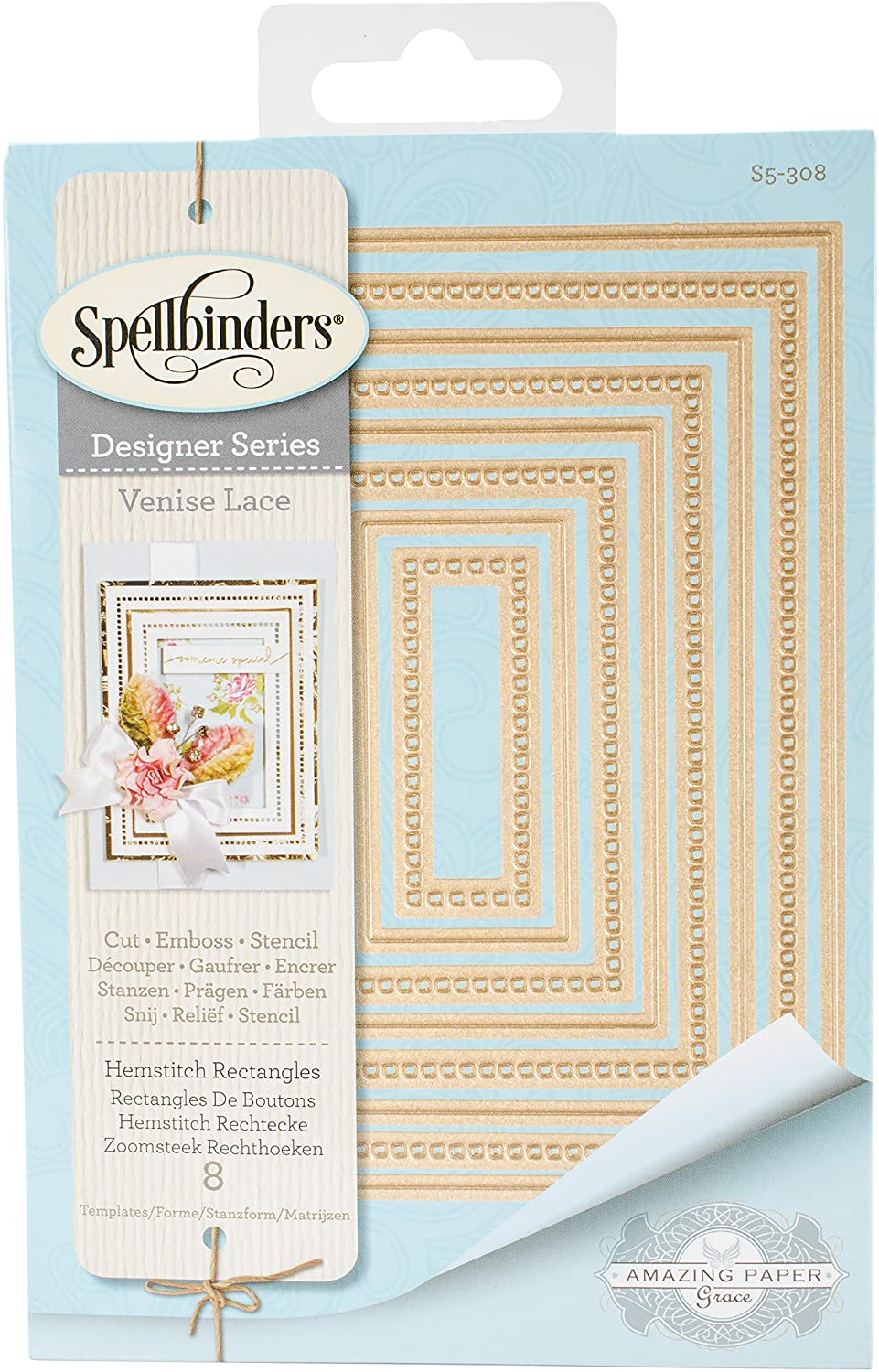 Spellbinders S5-308 Shapeabilities Dies by Becca Feeken, Multi-Colour, 19.55 x 12.19 x 0.38 cm