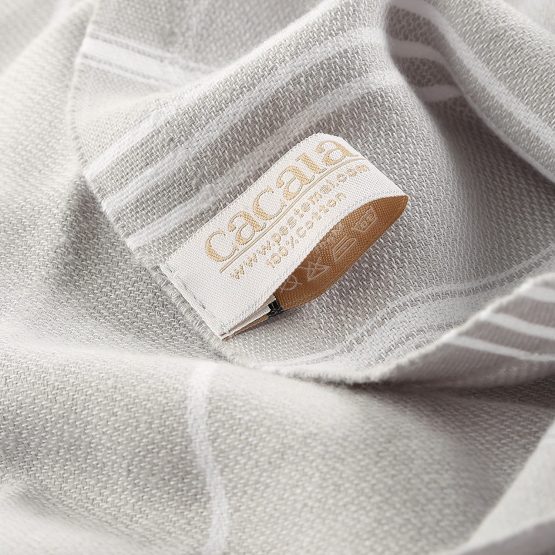 Cacala Pure Series Turkish Hand Towels, Silver Grey, PES-PESKIR-SILVERGREY - Image 4