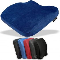Medipaq® The Memory Foam Contoured 2in1 Seat & Back Cushion ✮ Reduce Back Ache, Improve Posture at Home, Office Chairs, Wheelchair or Car Seats!